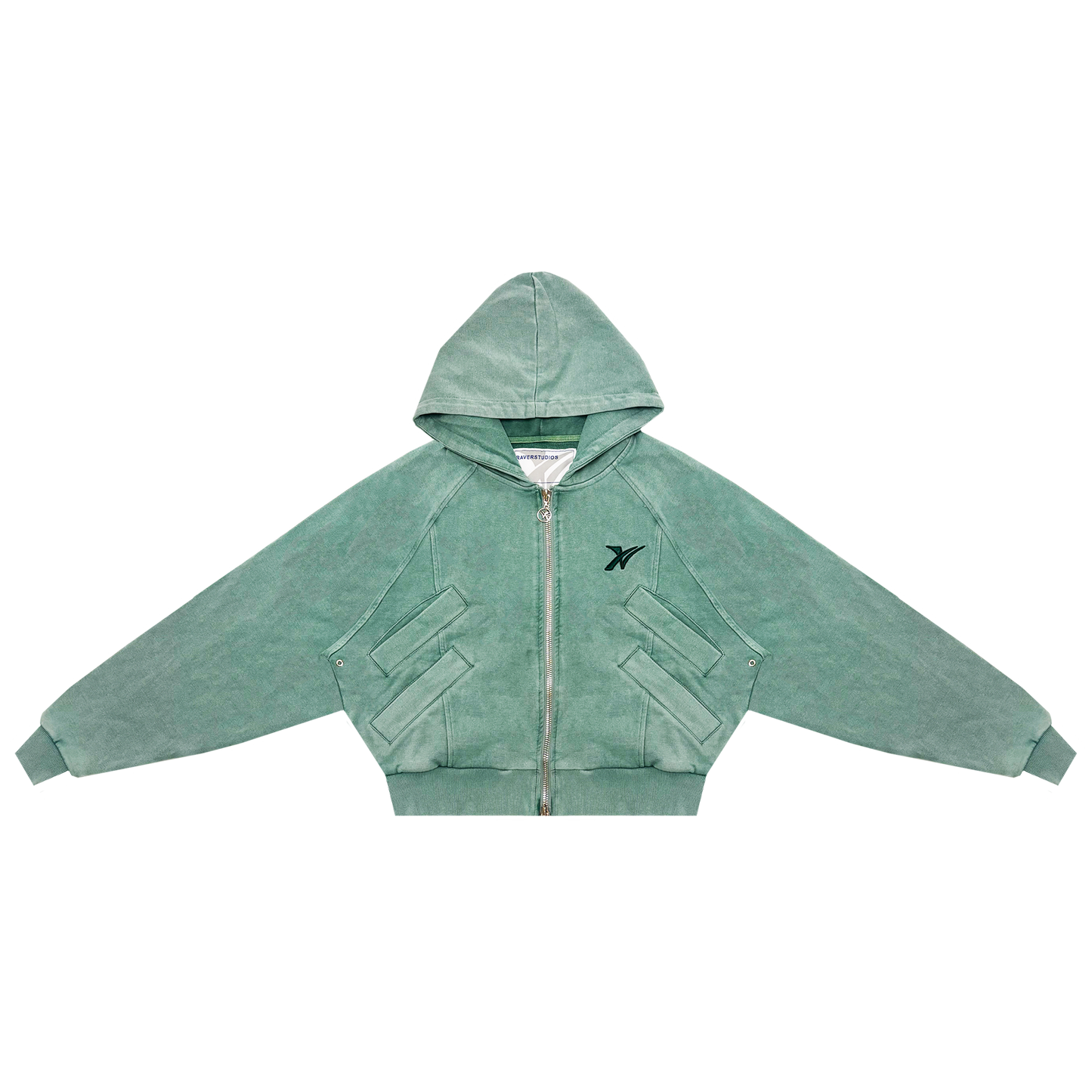 The Core Zip-Up - Washed Green PREORDER