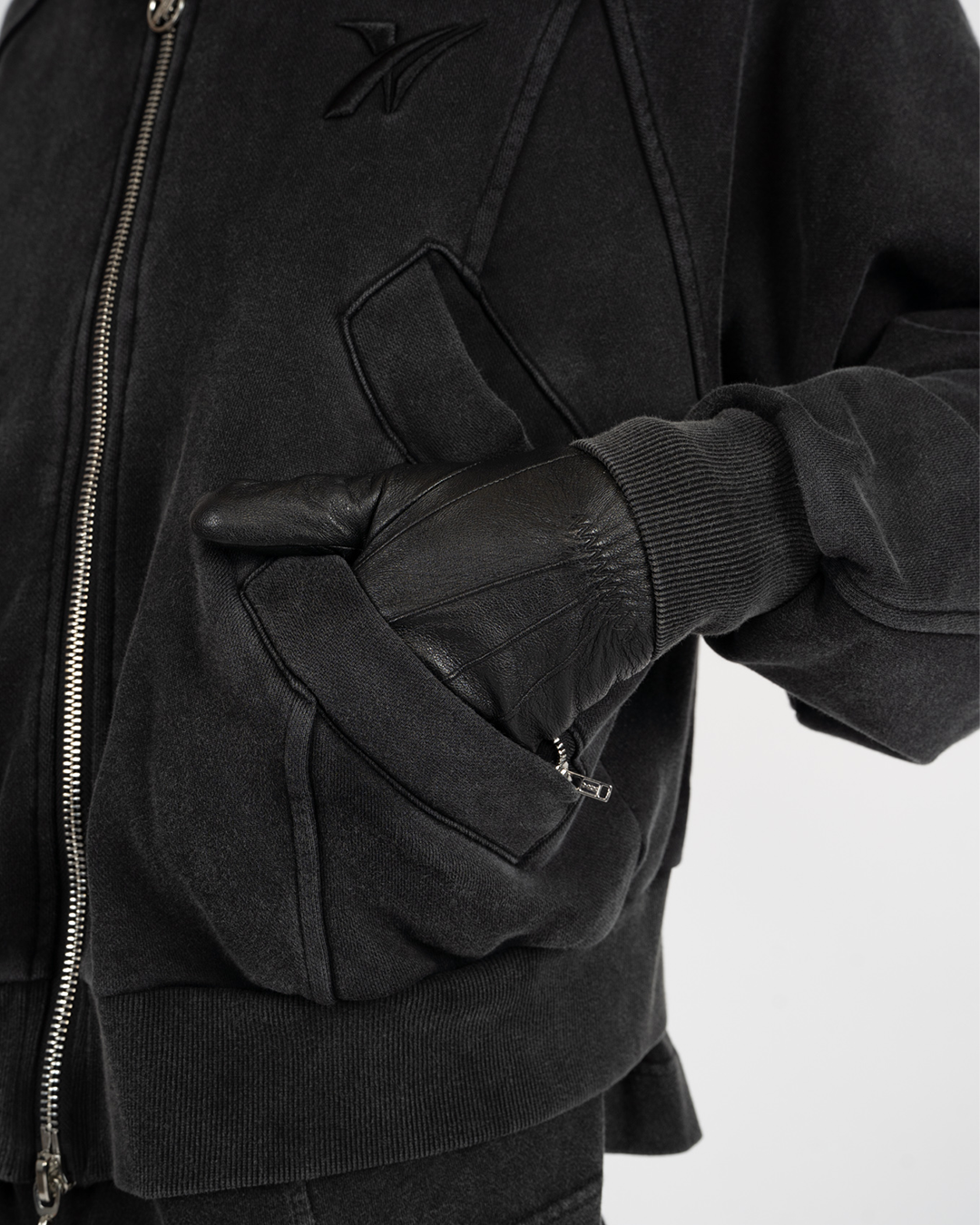 The Core Zip-Up - Washed Black